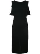 Osman Ruffle Detail Dress - Black