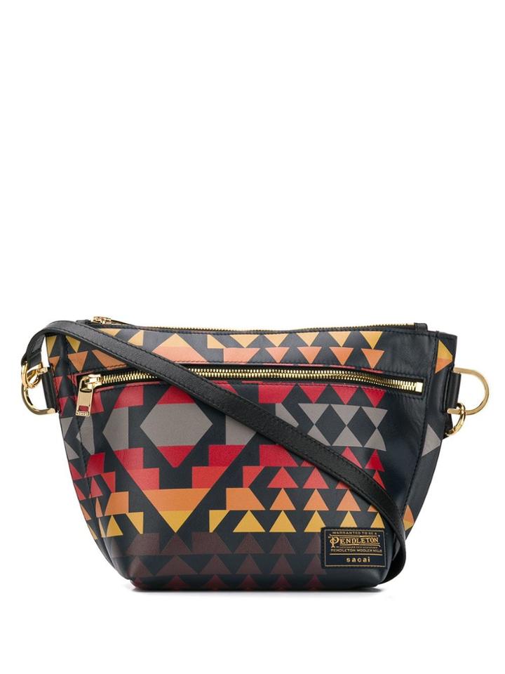 Sacai Printed Aztec Crossbody - Blue