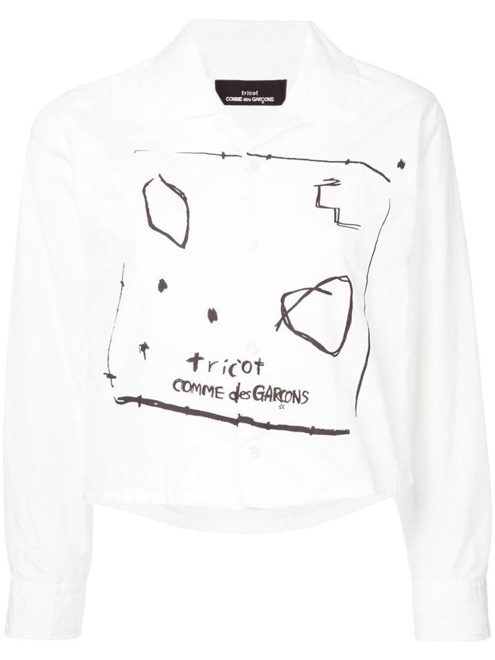 Comme Des Garçons Vintage Artistic Logo Shirt - White