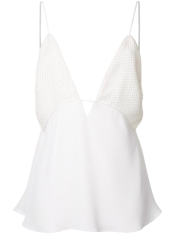 Christopher Esber 'sheer Grid Reaction' Cami Top - White