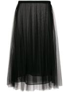 Versace Pleated Tulle Skirt - Black