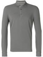 Ballantyne Long-sleeved Polo Shirt - Grey
