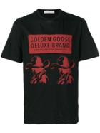 Golden Goose Deluxe Brand Printed Logo T-shirt - Black