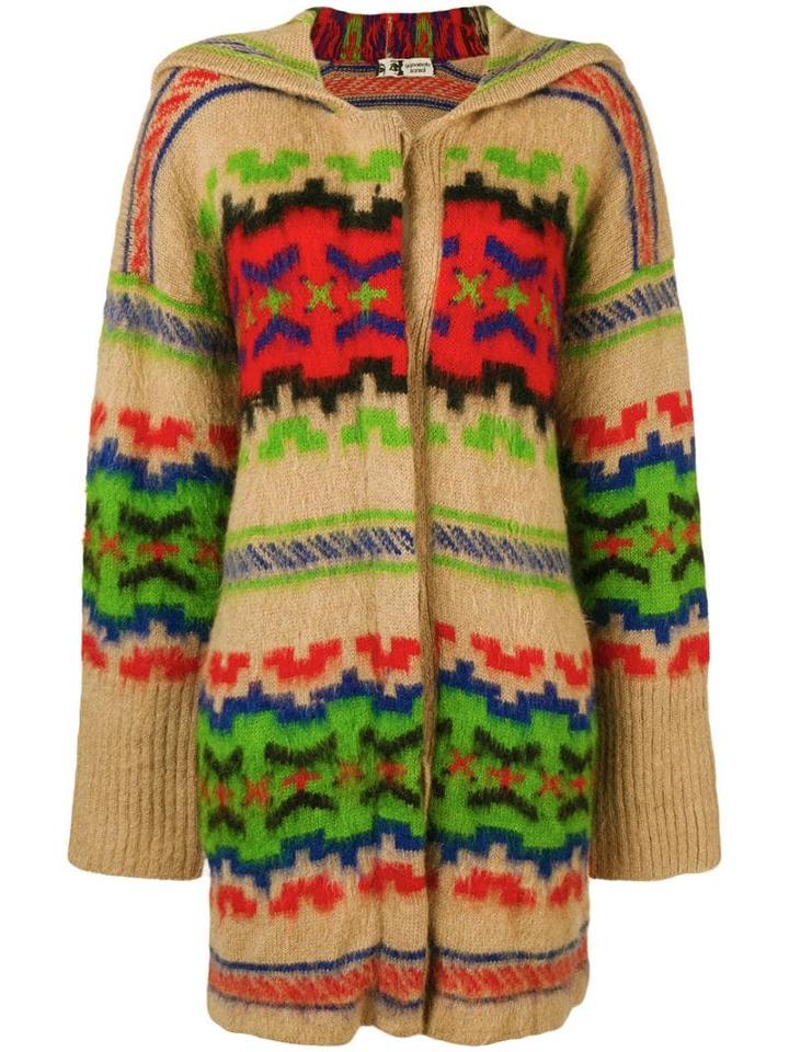 Kansai Yamamoto Pre-owned Ethnic Pattern Hooded Cardigan - Neutrals