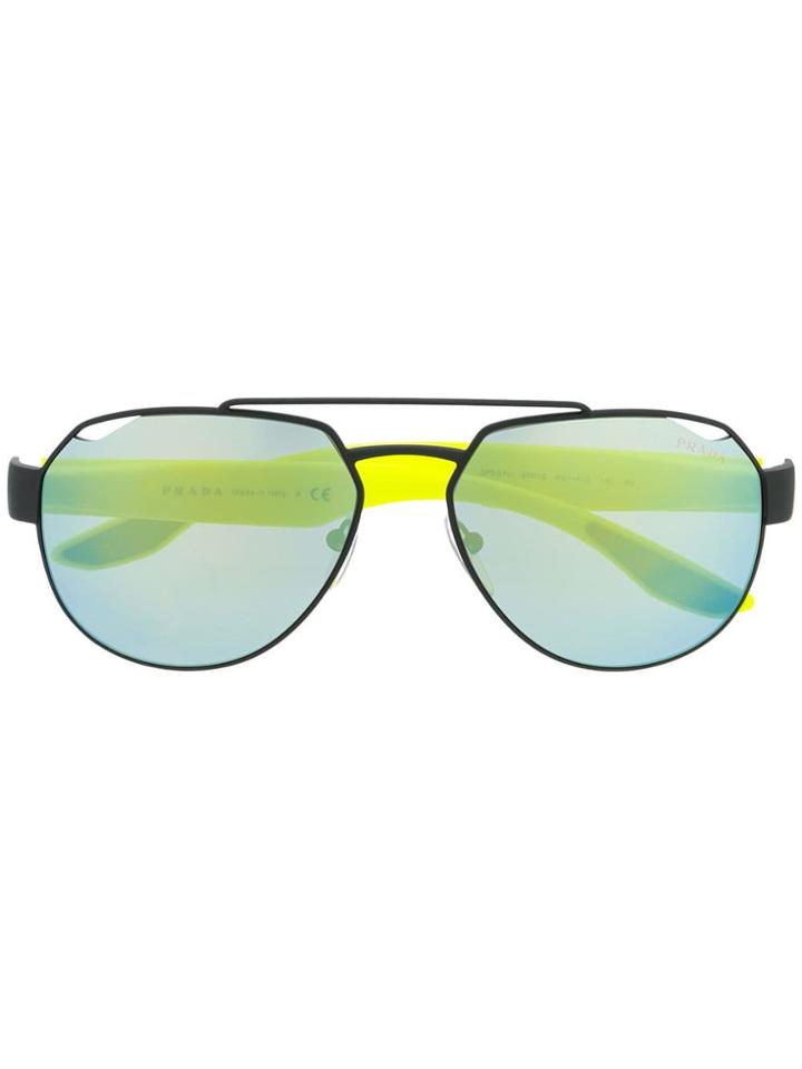 Prada Eyewear Aviator-style Sunglasses - Yellow