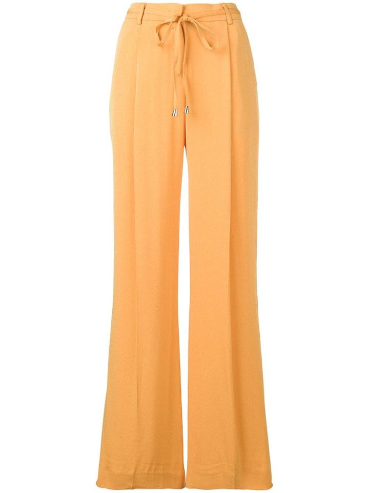 Twin-set Drawstring Waist Flared Trousers - Yellow & Orange