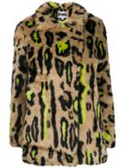 Apparis Neon Leopard Faux-fur Jacket - Neutrals