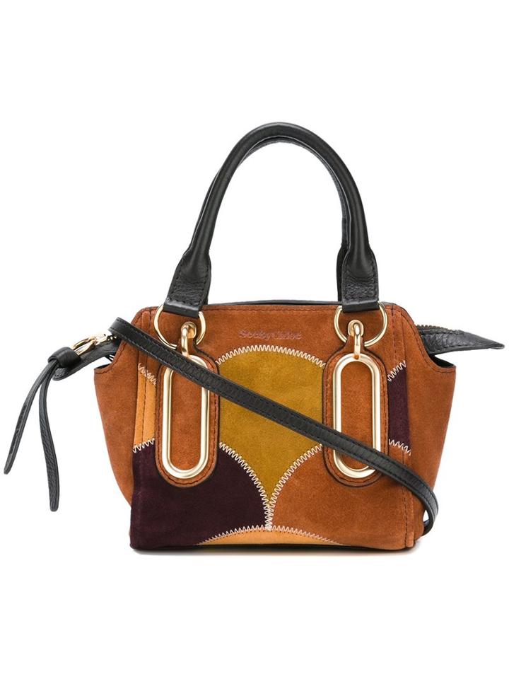 See By Chloé Mini 'paige' Crossbody Bag, Women's, Brown, Calf Leather