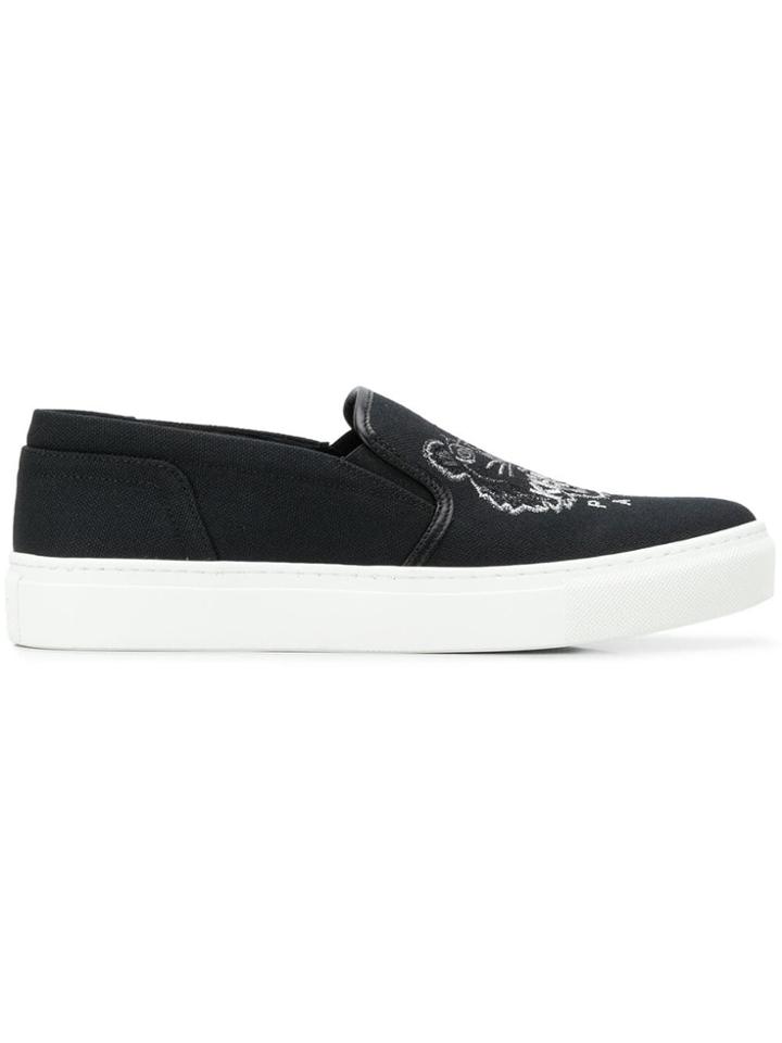 Kenzo Laceless Logo Sneakers - Black