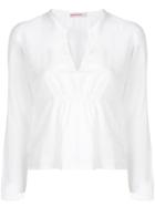 Prada Vintage 2000's V-neck Top - White