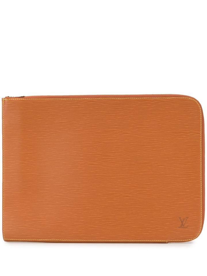 Louis Vuitton Pre-owned Textured Business Pouch - Brown