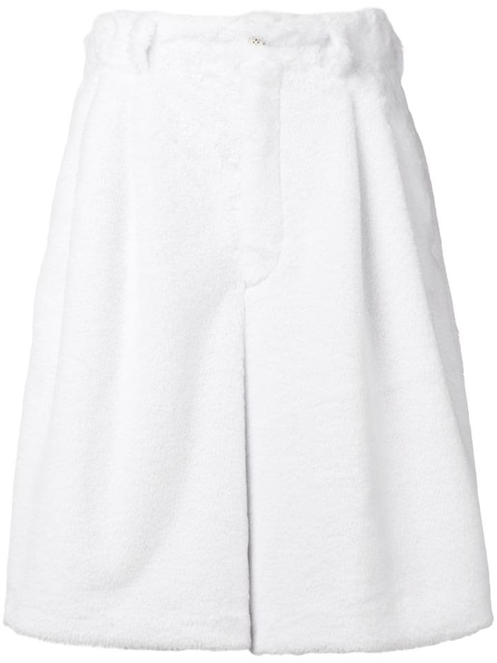 Comme Des Garçons Homme Plus Oversized Fleece Shorts - White