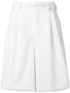 Comme Des Garçons Homme Plus Oversized Fleece Shorts - White