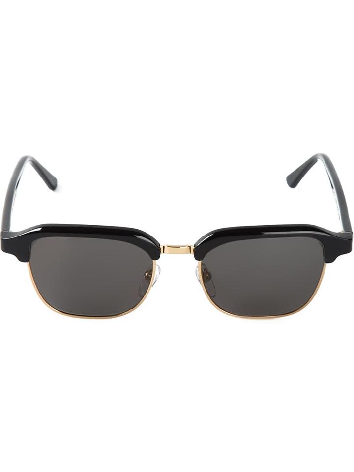 Retrosuperfuture Gonzo Sunglasses, Adult Unisex, Black, Acetate
