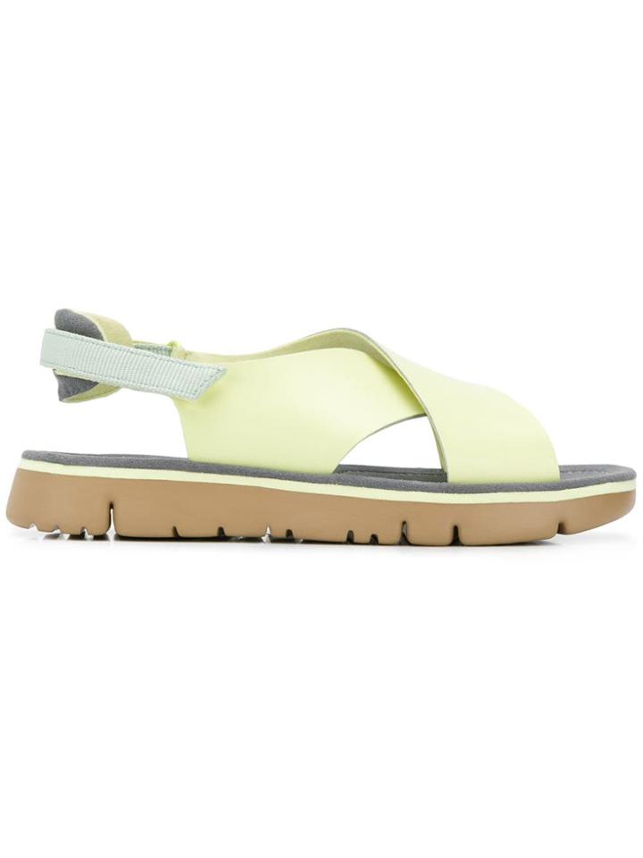 Camper Oruga Criss-cross Sandals - Yellow