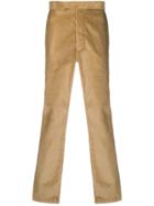 Maison Kitsuné Straight Leg Corduroy Trousers - Brown
