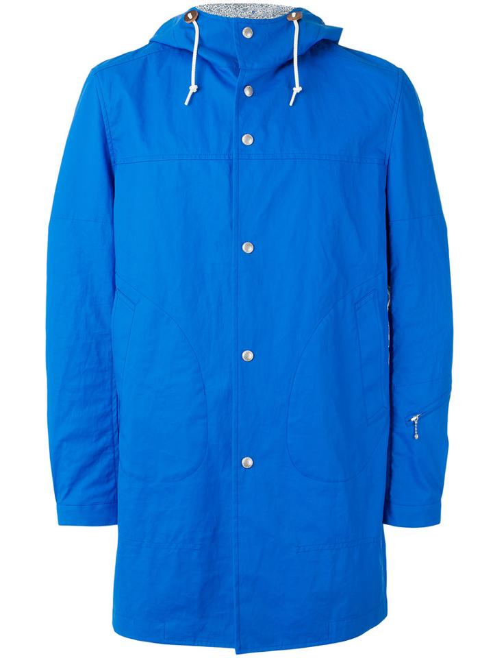 Junya Watanabe Comme Des Garçons Man Hooded Parka, Men's, Size: Medium, Blue, Cotton/linen/flax