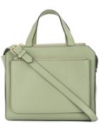Valextra Zipped Box Shoulder Bag - Green