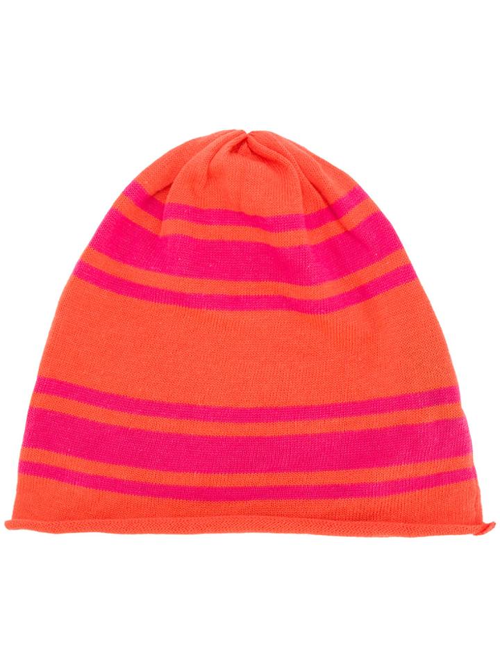 Unconditional Striped Beanie - Yellow & Orange