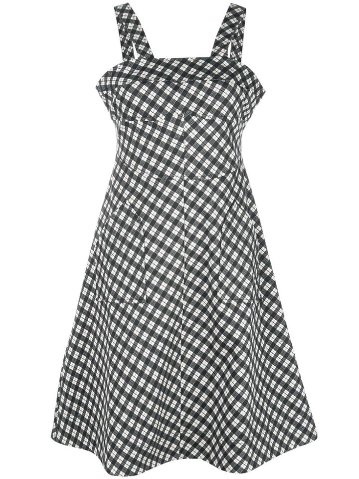 Alexa Chung Gingham Print Dress - Black