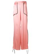 Giacobino Slit Palazzo Trousers - Pink & Purple
