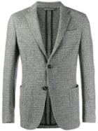 Ermenegildo Zegna Slim-fit Houndstooth Blazer - Grey