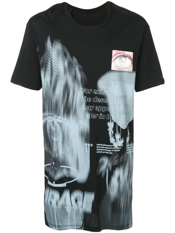 Boris Bidjan Graphic Mid-length T-shirt - Black