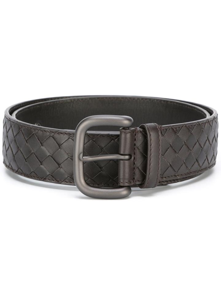 Bottega Veneta Intrecciato Woven Belt - Brown