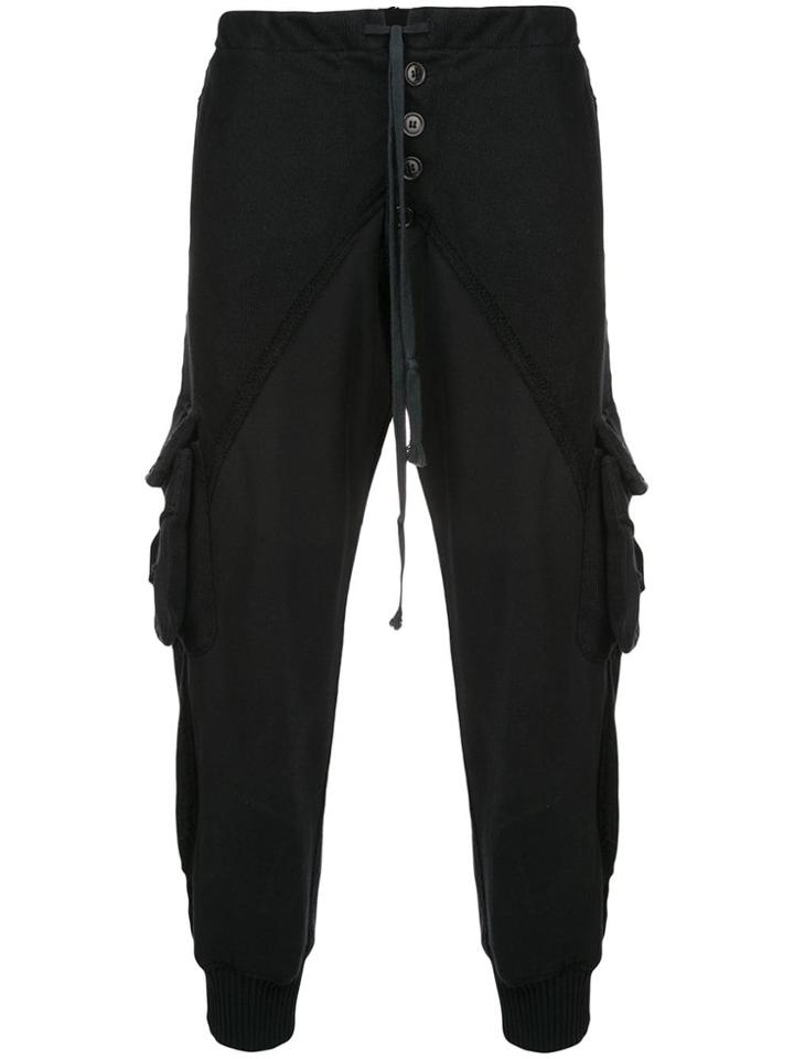 Greg Lauren Tapered Track Pants - Black
