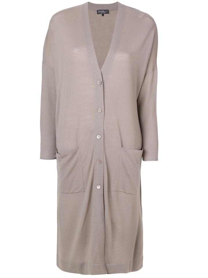 Salvatore Ferragamo Long Cardigan - Nude & Neutrals