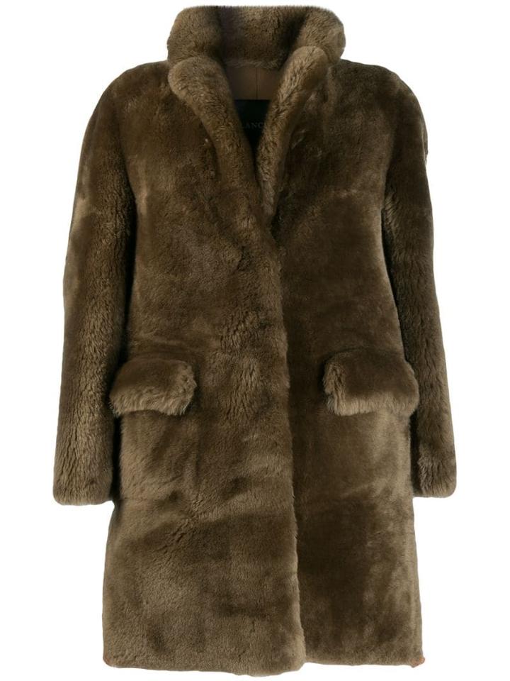 Blancha Oversized Fur Coat - Green