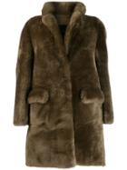 Blancha Oversized Fur Coat - Green