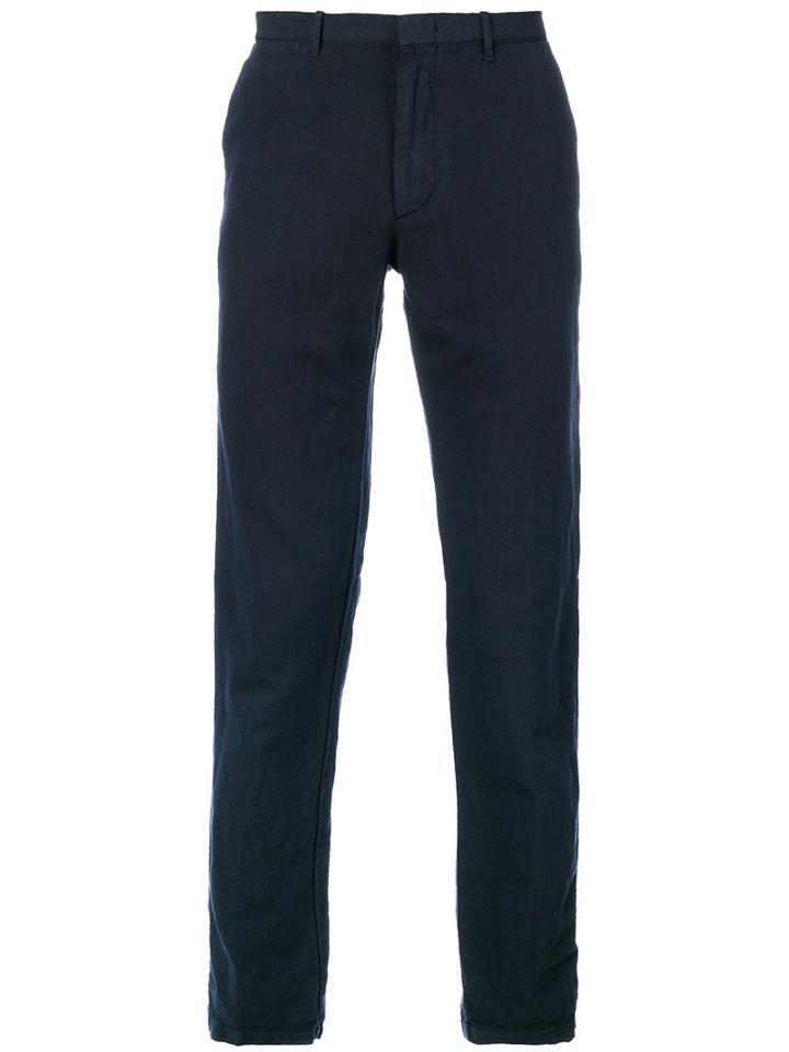 Boss Hugo Boss - Flap Pocket Trousers - Men - Cotton/linen/flax - 48, Blue, Cotton/linen/flax