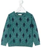 Simple Kids - Rocket Intarsia Jumper - Kids - Cotton/linen/flax/viscose - 6 Yrs, Green