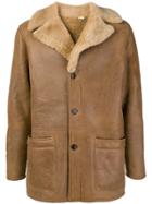 Levi's: Made & Crafted Single-breasted Shearling Coat - Brown