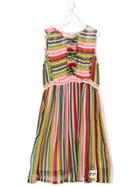 No21 Kids Teen Striped Midi Dress - Multicolour