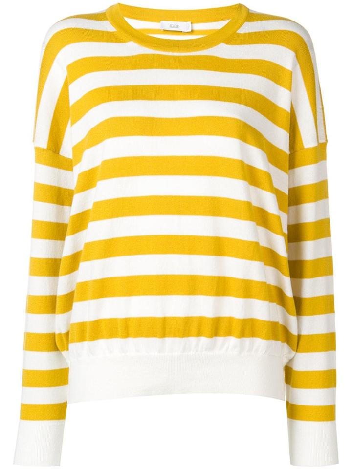 Closed Striped Jersey Sweater - Yellow