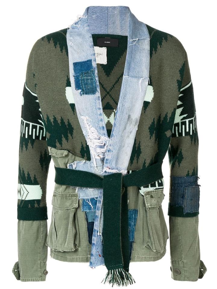 Alanui Ethnic Patchwork Cardigan - Blue