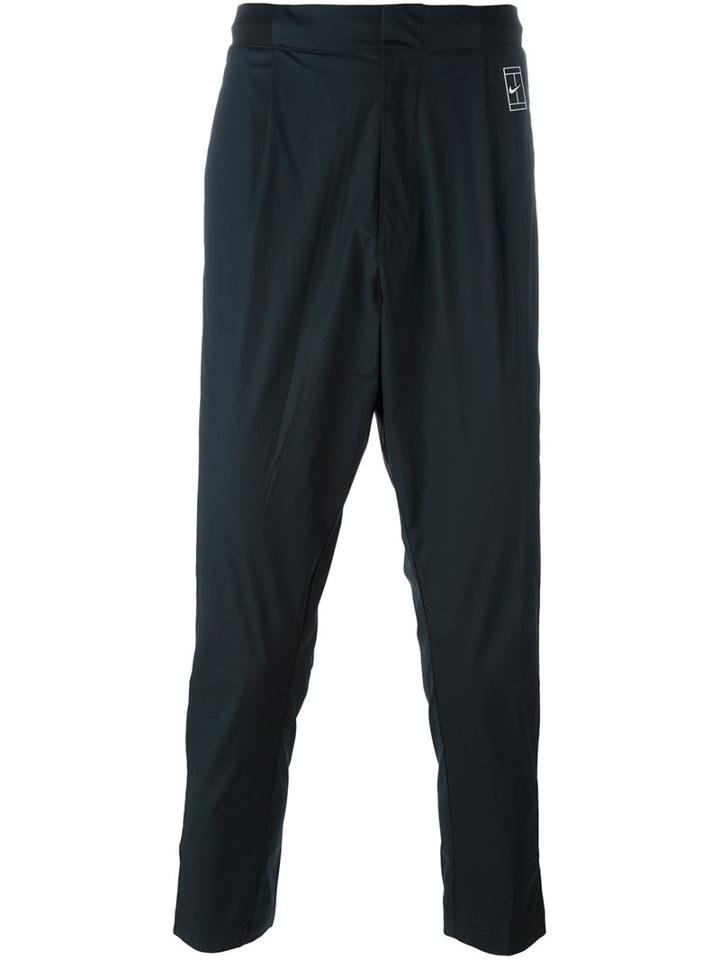 Nike Nikecourt Logo Track Pants, Men's, Size: Medium, Black, Cotton/polyester