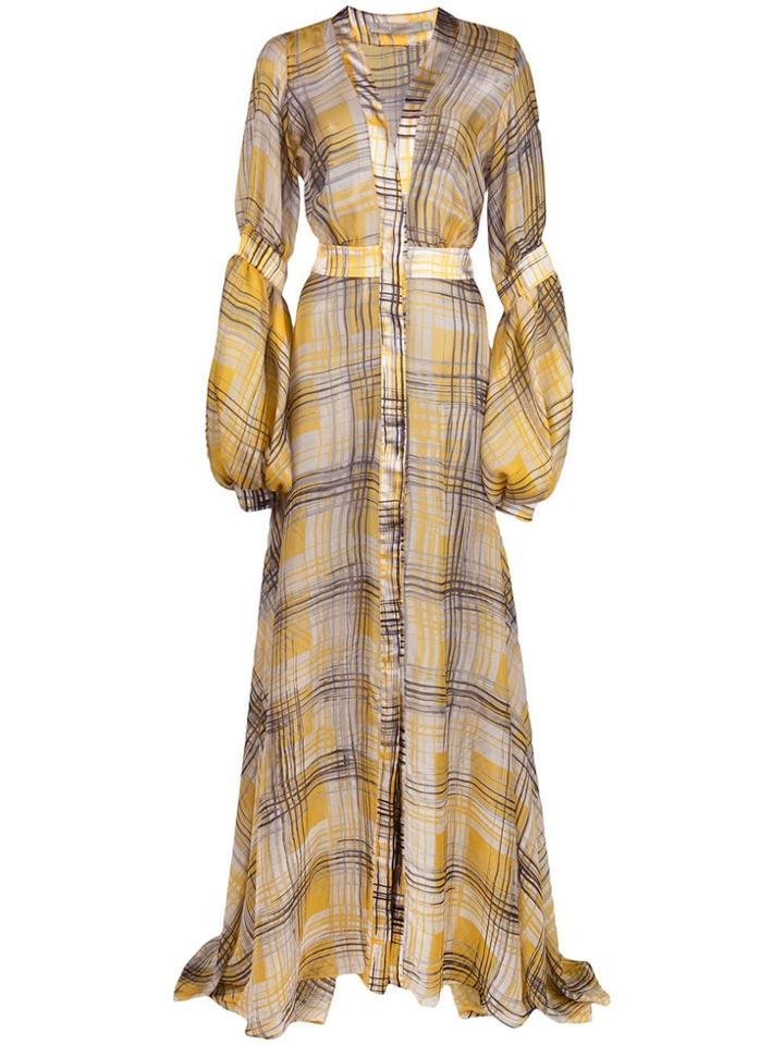 Silvia Tcherassi Farollilo Maxi Shirt Dress - Yellow