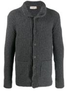Maison Flaneur Slim-fit Knitted Cardigan - Grey