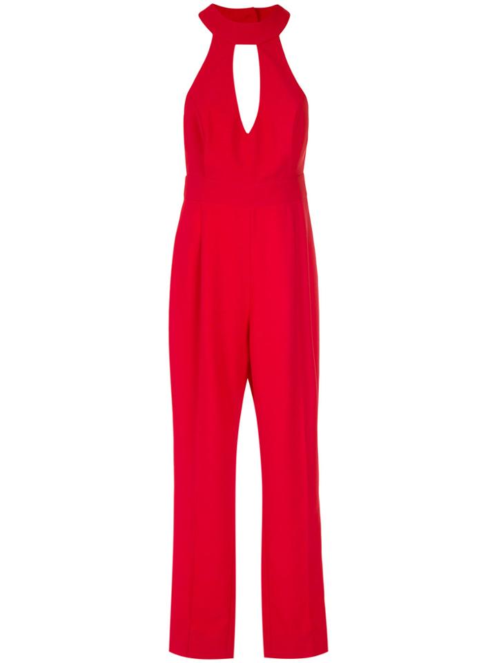 Olympiah Cut Out Details Jumpsuit - Red