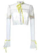 Dress Camp Cropped Floral Lace Blouse