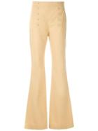 Nk Color Raquel Flared Trousers - Yellow
