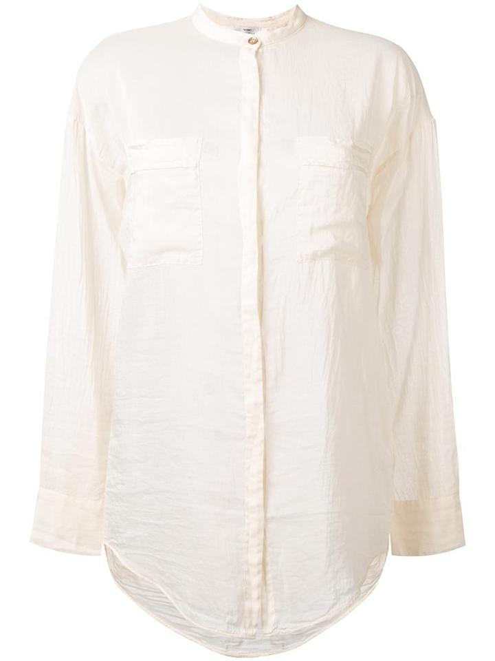 Forte Forte Patch Pocket Shirt, Women's, Size: 0, White, Silk/cotton