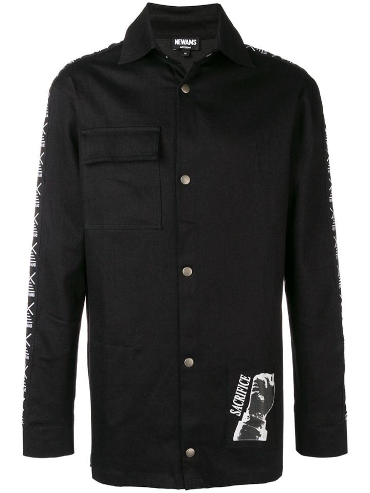 Newams 'nelson Mandela' Denim Shirt - Black