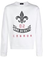 Dsquared2 Bro Scouts Crest Print Sweatshirt - White