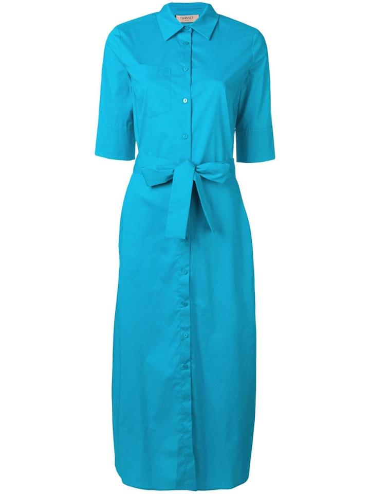 Twin-set Shirt Dress - Blue