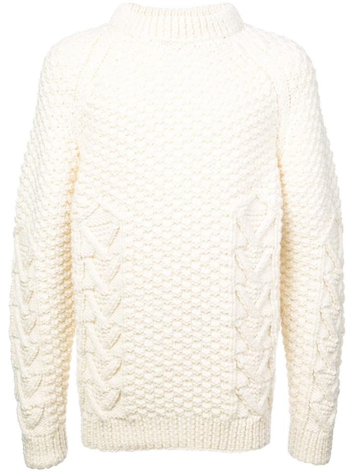 Loewe Cable Knit Sweater - Nude & Neutrals