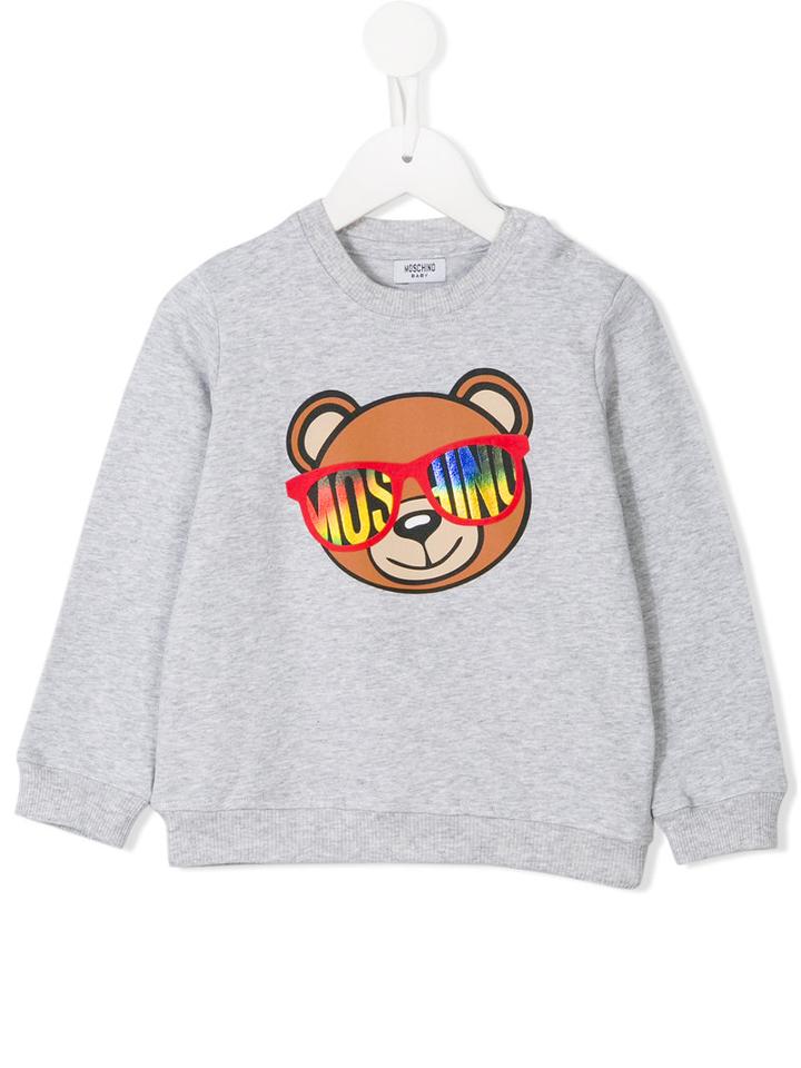 Moschino Kids Teddy Bear Sweatshirt, Toddler Boy's, Size: 2 Yrs, Grey
